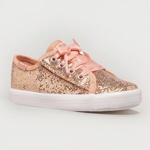 Keds Kids Kickstart JR Celebrations Sneaker, Rose Gold, 4 US Unisex Little Kid